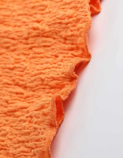Top - Gekreukte look - oranje