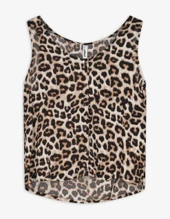 Top - Luipaardprint - wit