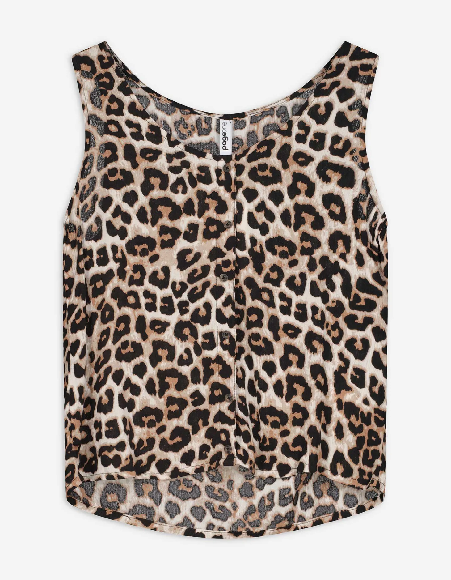 Top - Luipaardprint - wit