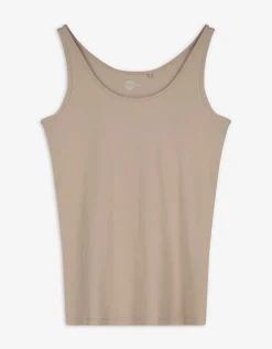 Top - Met stretch - beige