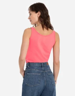 Top - Met stretch - lichtrood