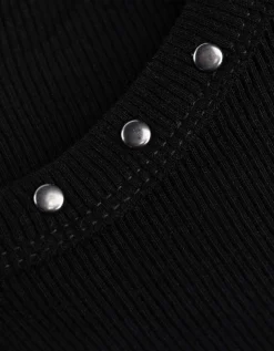Top - Met studs - zwart