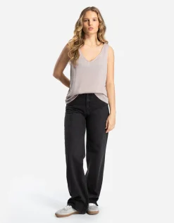 Top - Metallic details - beige