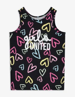 Top - Print all-over - zwart