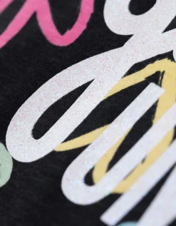 Top - Print all-over - zwart