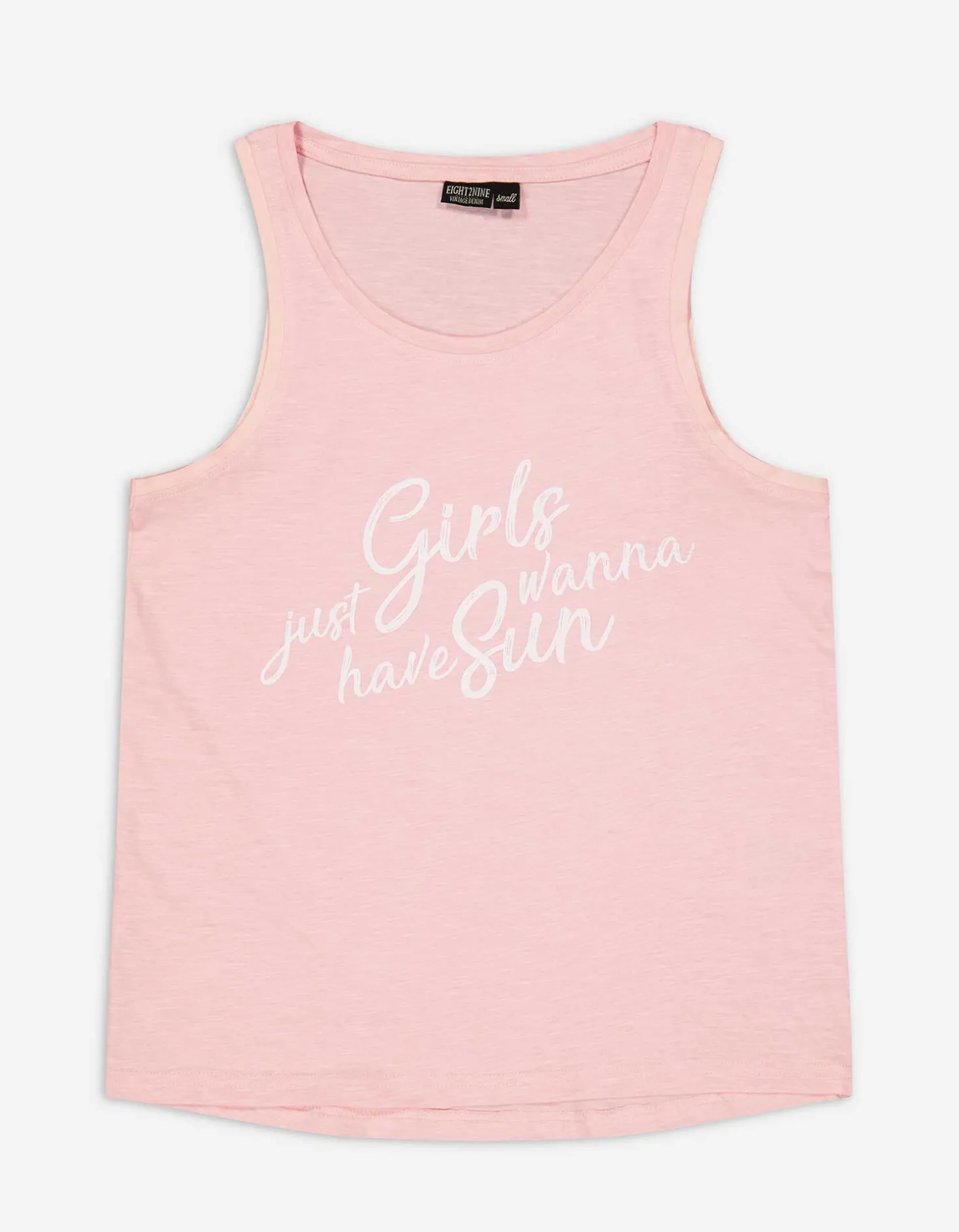 Top - Vooropdruk - roze