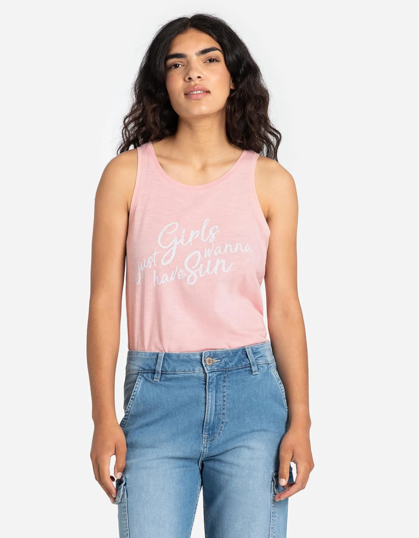 Top - Vooropdruk - roze