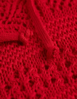 Trui - Gehaakte kant - rood
