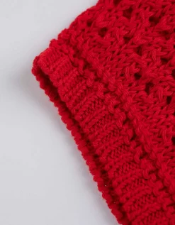 Trui - Gehaakte kant - rood