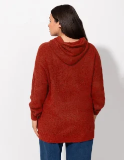 Trui - Grof breisel - donkerrood