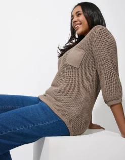 Trui - Katoenmix - beige