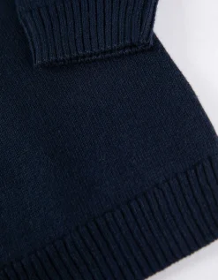 Trui - Knoopsluiting - donkerblauw
