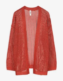 Trui - Lurex - donkerrood
