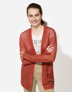 Trui - Lurex - donkerrood