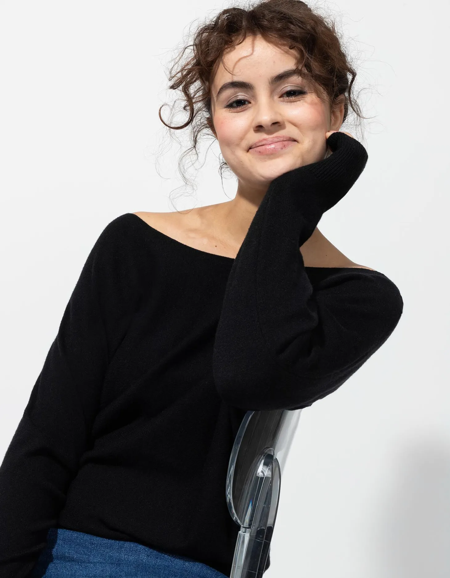 Trui - Oversized fit - zwart