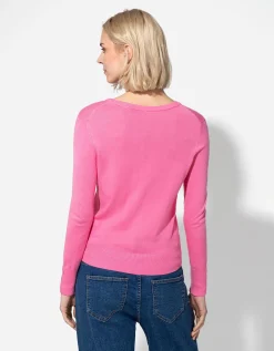 Trui - Sierknopen - pink