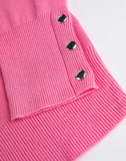 Trui - Sierknopen - pink