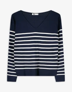 Trui - Viscosemix - donkerblauw