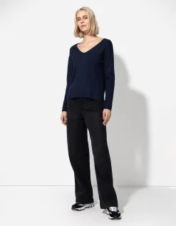 Trui - Viscosemix - donkerblauw