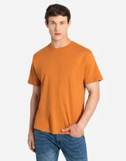 T-shirt - Afdrukken achteraan - bruin