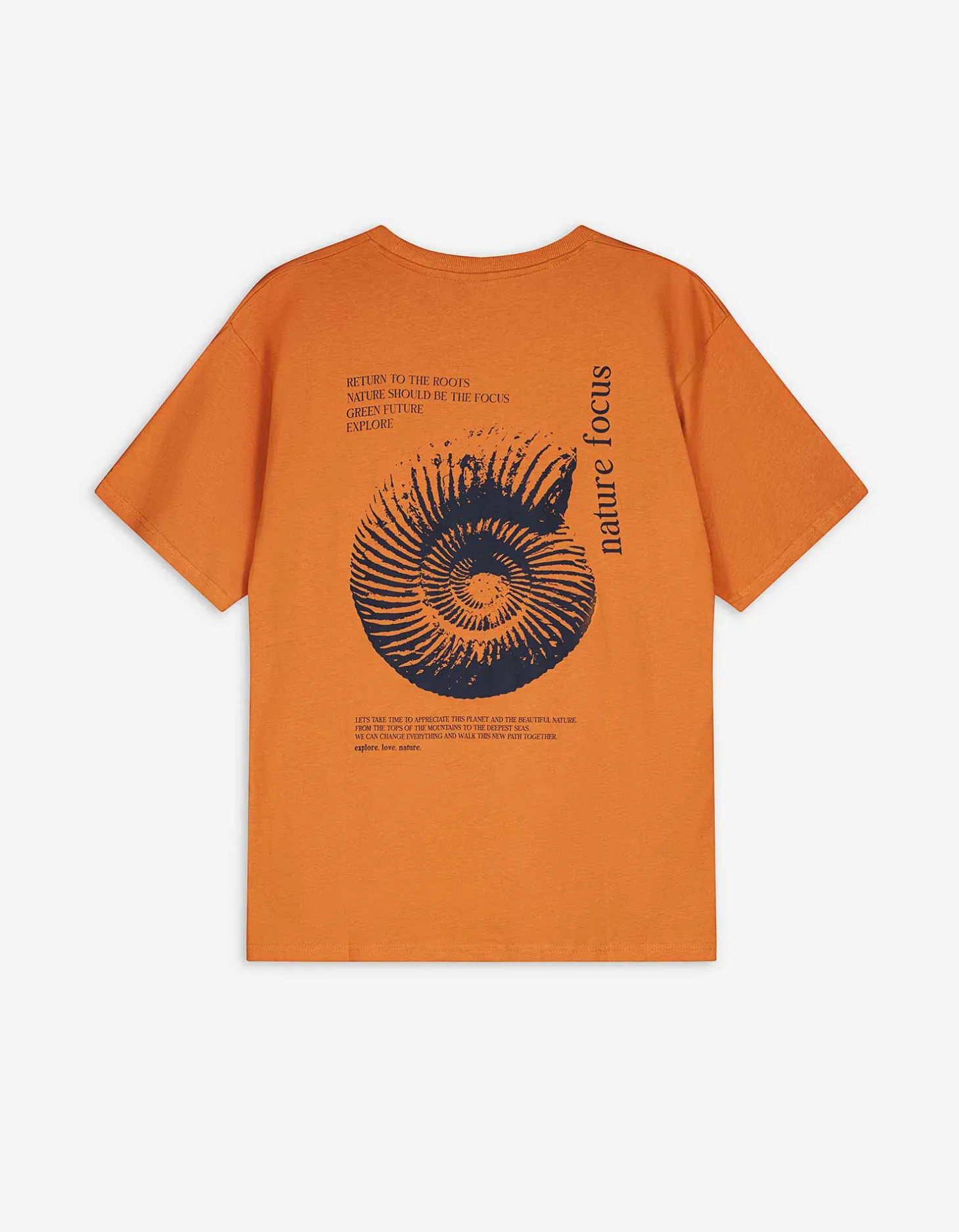 T-shirt - Afdrukken achteraan - bruin