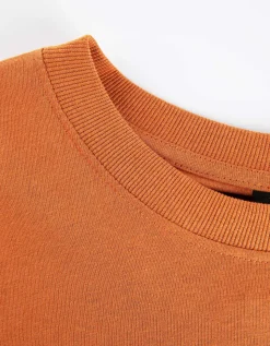 T-shirt - Afdrukken achteraan - bruin