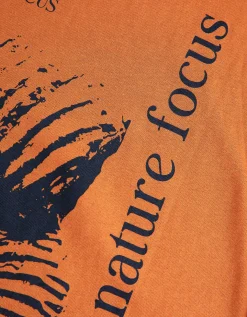 T-shirt - Afdrukken achteraan - bruin
