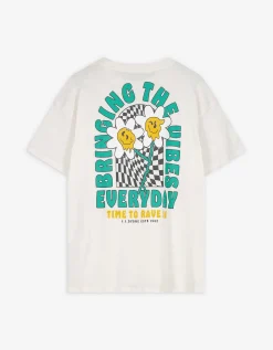 T-shirt - Afdrukken achteraan - wit