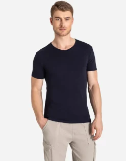 T-shirt - Basis - donkerblauw