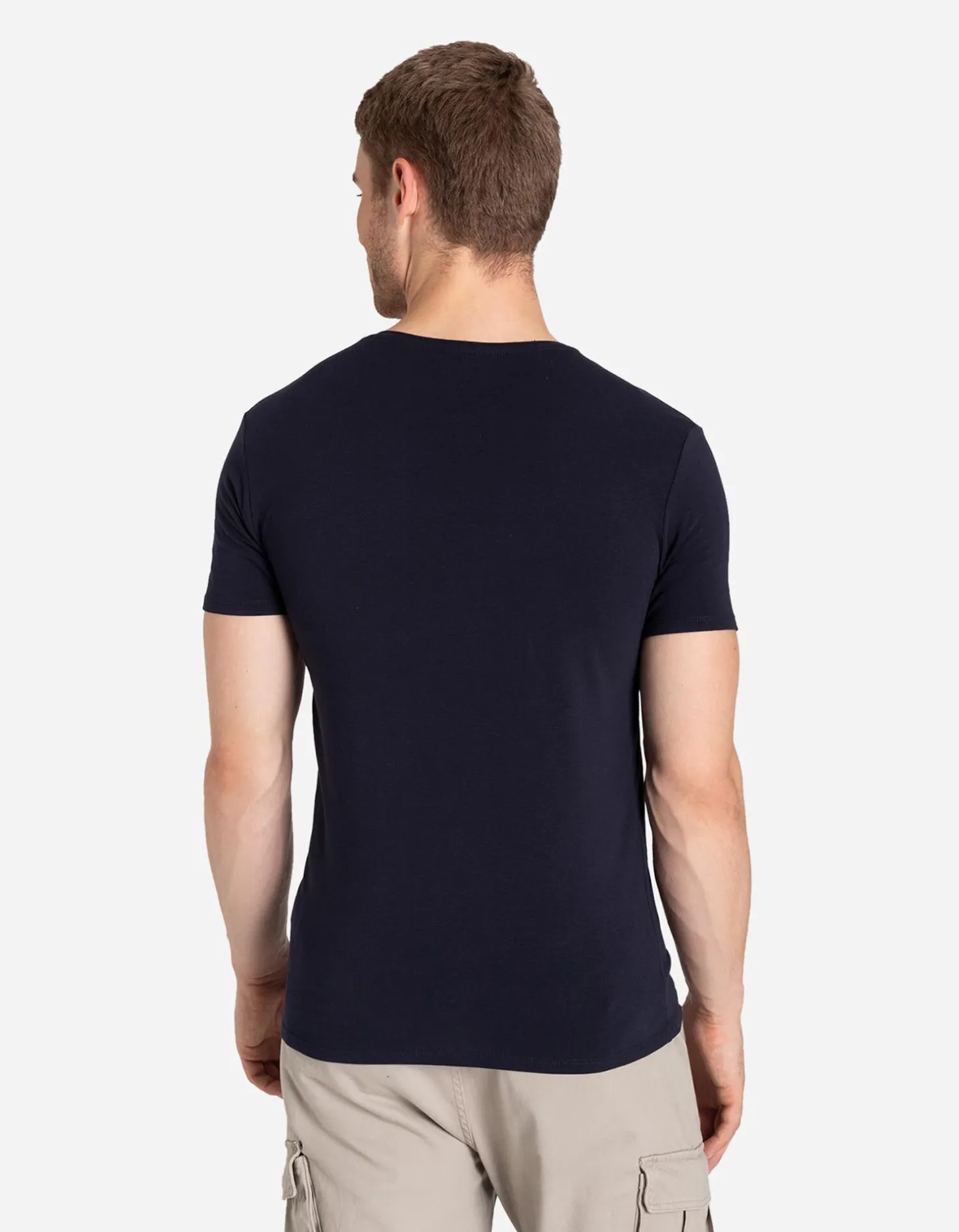 T-shirt - Basis - donkerblauw