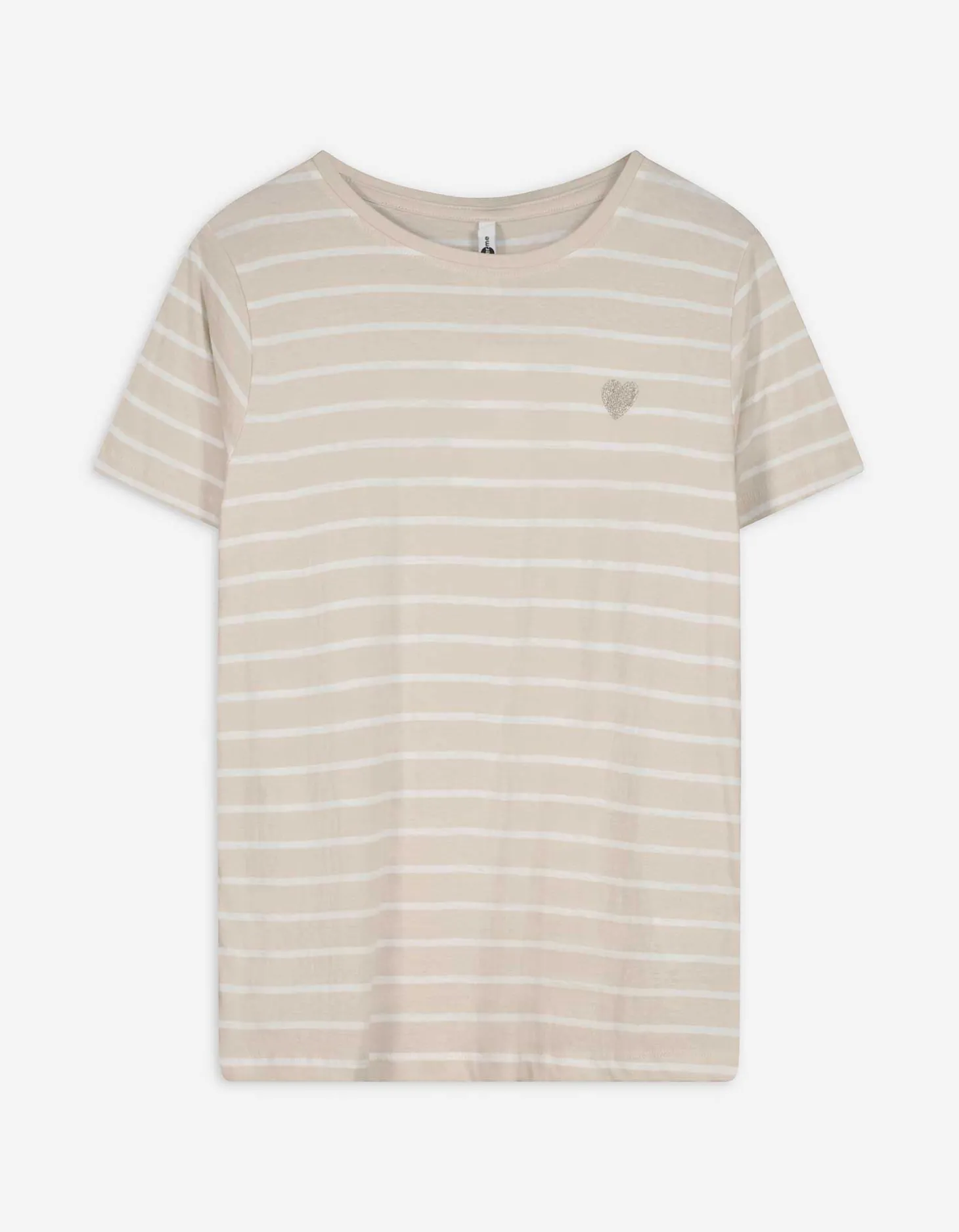 T-shirt - Borduursels - beige