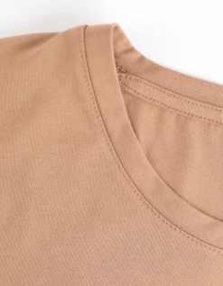 T-shirt - Borduursels - beige