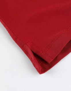 T-shirt - Borduursels - donkerrood