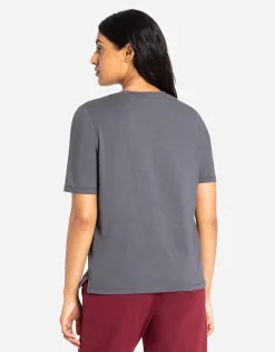 T-shirt - Borduursels - donkergrijs