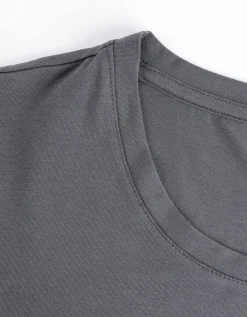 T-shirt - Borduursels - donkergrijs