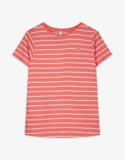 T-shirt - Borduursels - lichtrood
