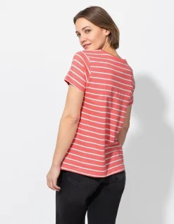T-shirt - Borduursels - lichtrood