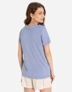 T-shirt - Borduursels - lichtblauw
