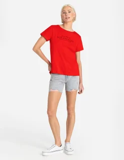 T-shirt - Borduursels - rood