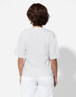 T-shirt - Borduursels - wit