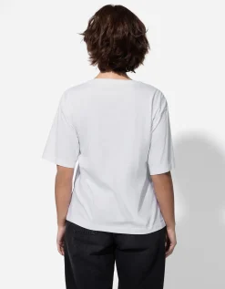 T-shirt - Borduursels - wit