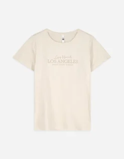 T-shirt - Borduursels - wit