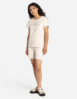 T-shirt - Borduursels - wit