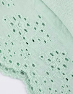T-shirt - Broderie - groen