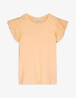 T-shirt - Broderie - oranje