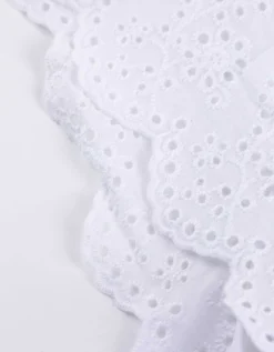 T-shirt - Broderie - wit