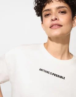T-shirt - 3D-applicatie - wit