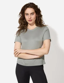 T-shirt - Effen - donkergroen