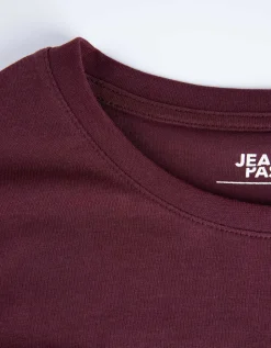 T-shirt - Effen - donkerrood
