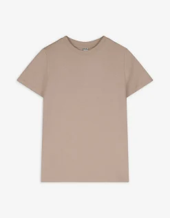 T-shirt - Effen - lichtbruin